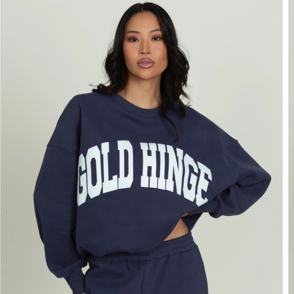 Gold Hinge Dark Denim Sweatshirt